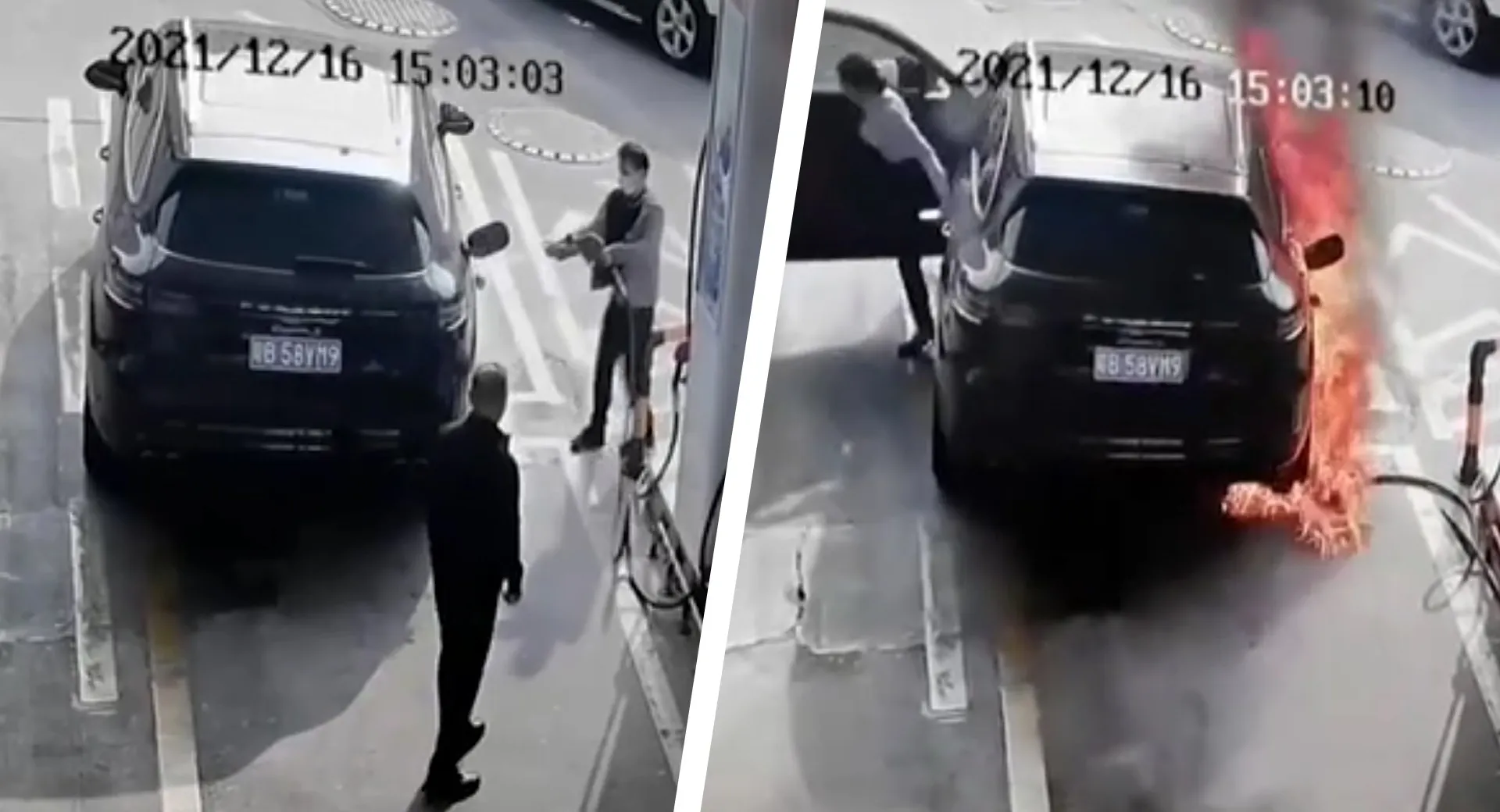 شخص يشعل النيران في سيارة سيدة بالصين في تطورات مؤسفة "فيديو" 1