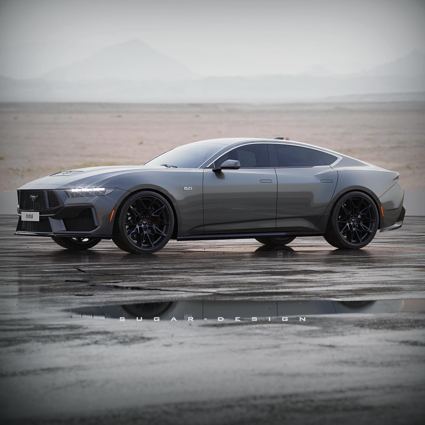 فورد موستنج الجديدة تظهر بهيئة السيدان في صور توقعية