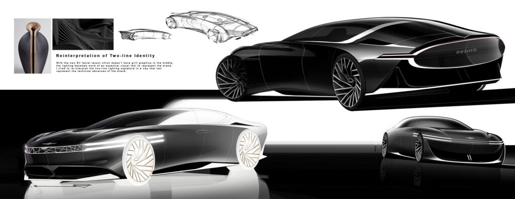 تصميم تخيلي لسيدان فاخرة من جينيسيس لمنافسة بنتلي ومايباخ جينيسيس x سيدان الاختبارية