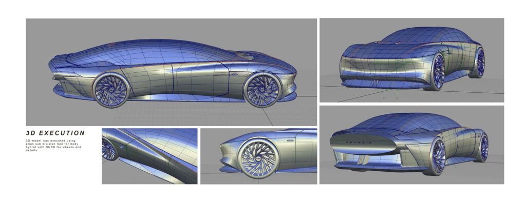 تصميم تخيلي لسيدان فاخرة من جينيسيس لمنافسة بنتلي ومايباخ جينيسيس x سيدان الاختبارية