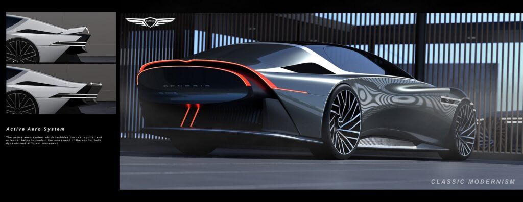 تصميم تخيلي لسيدان فاخرة من جينيسيس لمنافسة بنتلي ومايباخ جينيسيس x سيدان الاختبارية