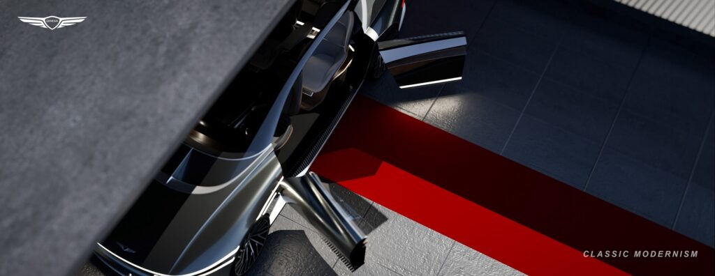 تصميم تخيلي لسيدان فاخرة من جينيسيس لمنافسة بنتلي ومايباخ جينيسيس x سيدان الاختبارية