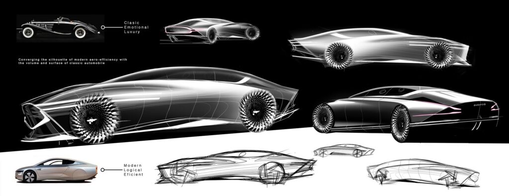 تصميم تخيلي لسيدان فاخرة من جينيسيس لمنافسة بنتلي ومايباخ جينيسيس x سيدان الاختبارية