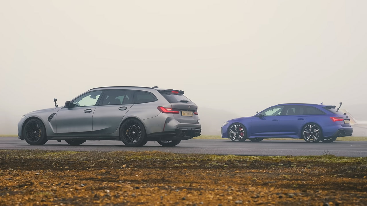 بي ام دبليو M3 تورينج تواجه اودي RS6 في سباقات التسارع بي ام دبليو M3 تورينج تواجه اودي RS6