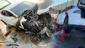 اشتعال مروع لتيسلا موديل S واستخدام 22.7 ألف لتر مياه لإخماده اشتعال مروع لتيسلا موديل S واستخدام 22.7 ألف لتر مياه لإخماده 1