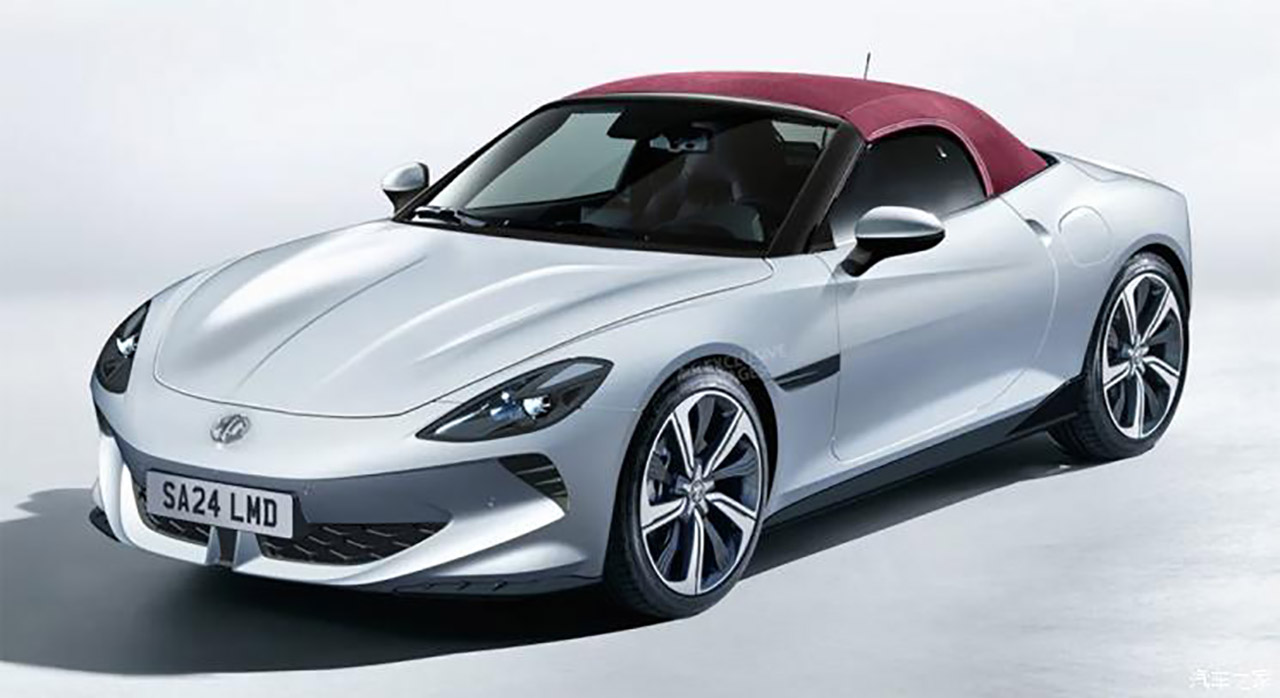 ام جي سيبرستير رودستر الإنتاجية الجديدة كلياً تظهر في صورة تجسسية للمرة الأولى ام جي سيبرستير