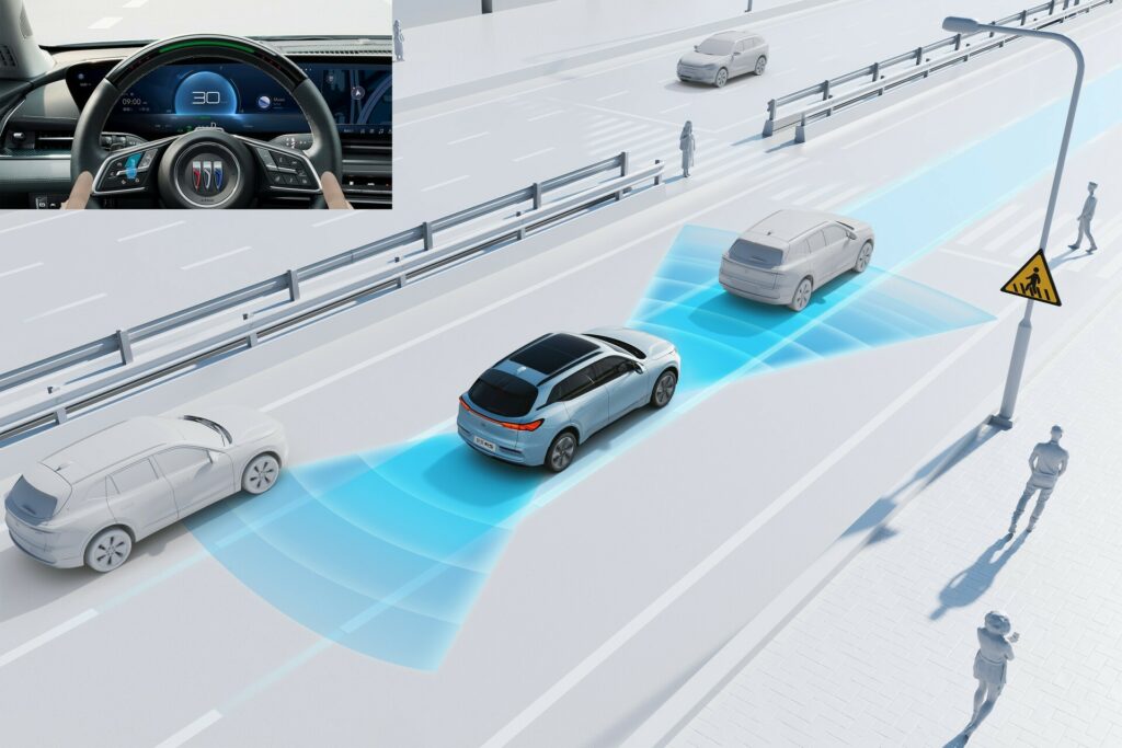 بويك الأمريكية تكشف الستار عن سيارة الكترا E5 الجديدة بتصميم رياضي وشاشة داخلية 30 إنش بويك الكترا E5