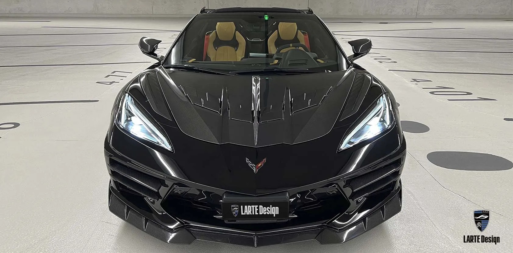 شيفروليه كورفيت C8 تحصل على حزمة تعديلات جمالية شرسة من ألياف الكاربون شيفروليه كورفيت C8 لارتي ديزاين