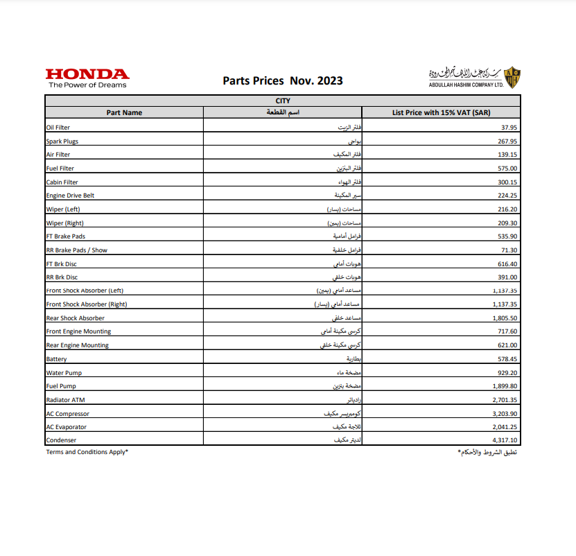 اسعار قطع غيار هوندا اصلي في السعودية وخطوات حجز الصيانة اسعار قطع غيار هوندا اصلي في السعودية وخطوات حجز الصيانة 3