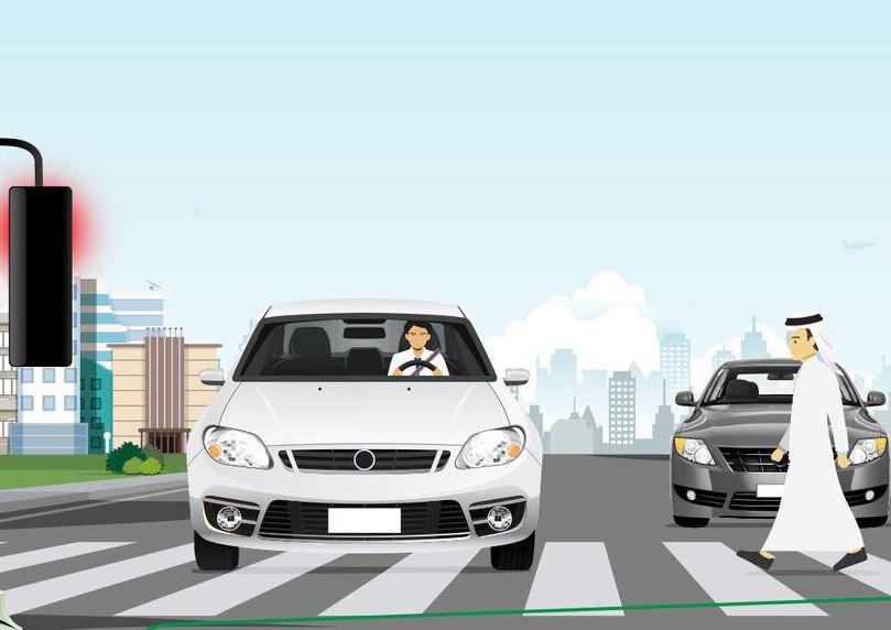 سلامة المشاة أولوية وغرامة 150 ريال مخالفة عدم إعطائهم أفضلية عبورهم المسارات المخصصة