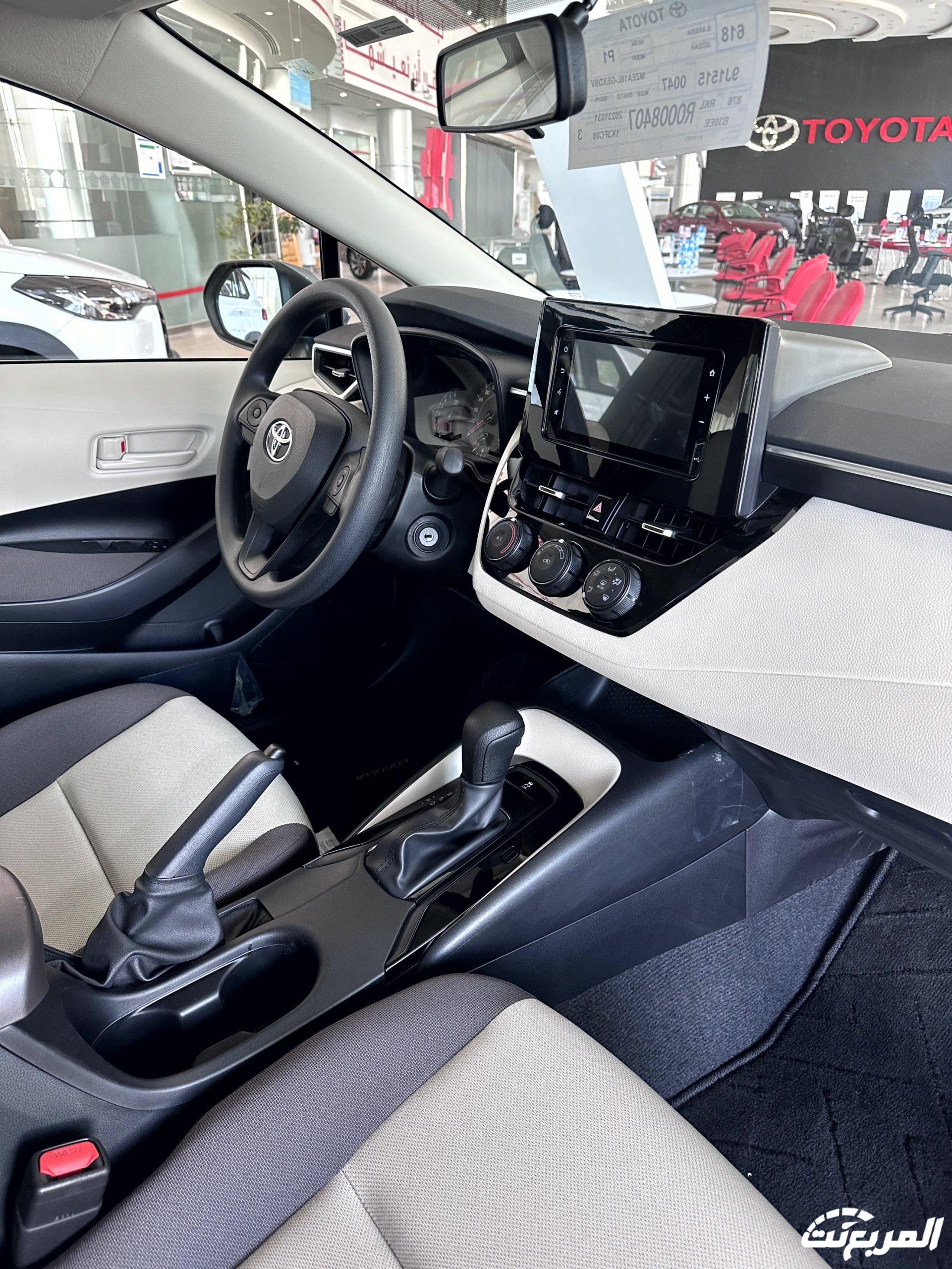 تويوتا كورولا 2024 الجديدة بجميع الفئات والاسعار المتوفرة لدى الوكيل وأبرز المزايا والعيوب تويوتا كورولا 2024 من الداخل
