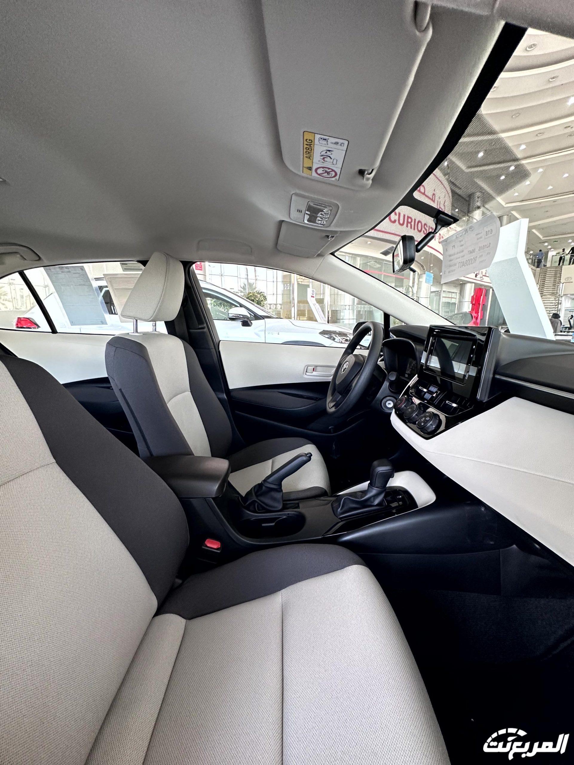 تويوتا كورولا 2024 الجديدة بجميع الفئات والاسعار المتوفرة لدى الوكيل وأبرز المزايا والعيوب تويوتا كورولا 2024 من الداخل