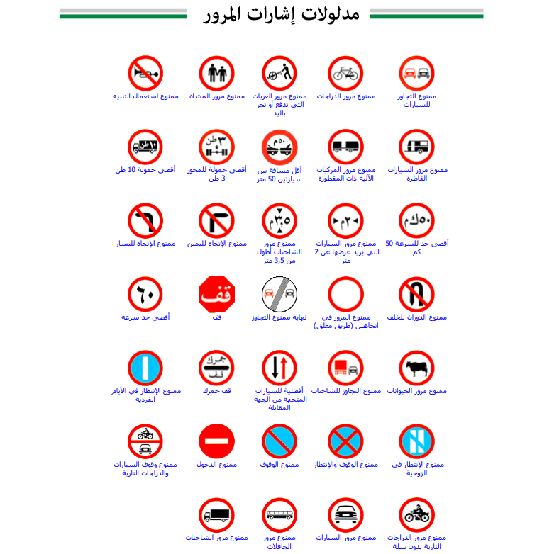 جميع إشارات المرور في السعودية: شرح كامل بالصور والمعاني والغرامات جميع إشارات المرور في السعودية: شرح كامل بالصور والمعاني والغرامات 5