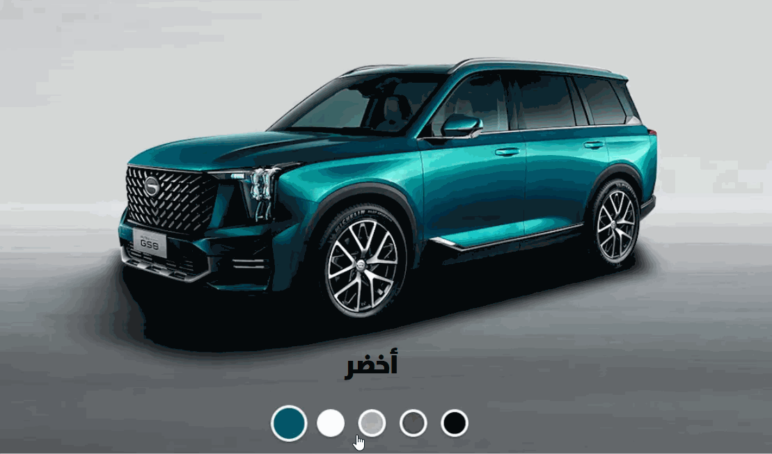 كم سعر جي ايه سي جي اس 8 موديل 2025 في السعودية؟ مع عرض الفئات والتجهيزات (بالصور) اختيارات الألوان في جي ايه سي جي اس 8 موديل 2025