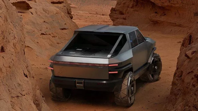 جي ايه سي بيك أب 01 المستقبلية الجريئة قادمة للسعودية وباقي الأسواق خلال عامين لمنافسة سايبرتراك  8