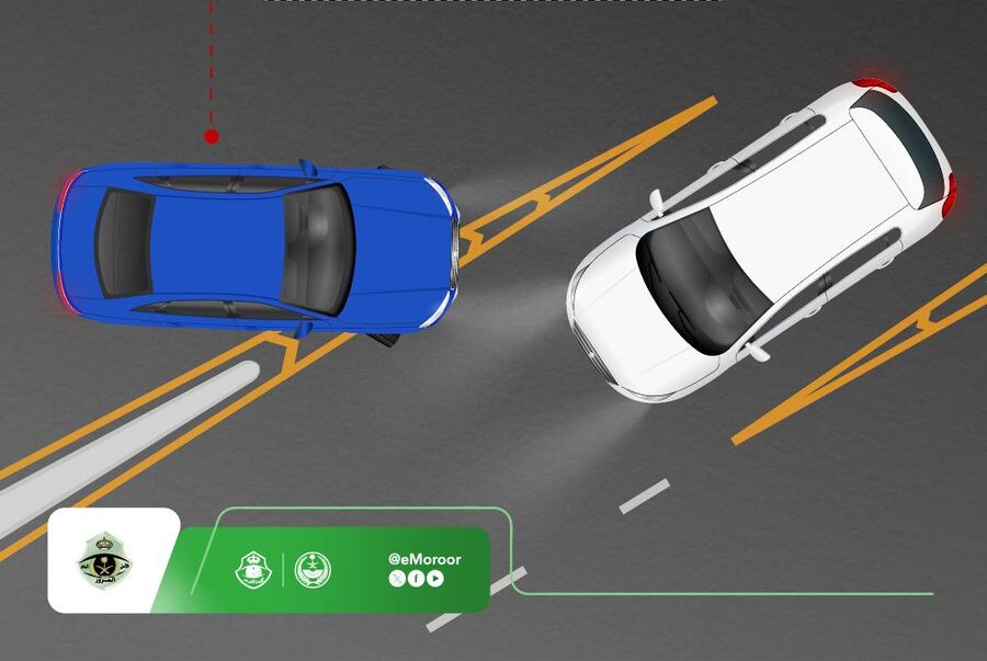 قيادة السيارة بالاتجاه المعاكس لحركة السير مخالفة مرورية تصل إلى 6,000 ريال