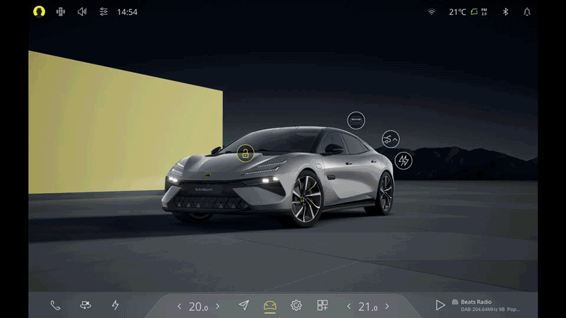 مميزات شاشة المعلومات والترفيه في سيارات لوتس مميزات شاشة المعلومات والترفيه في سيارات لوتس 2