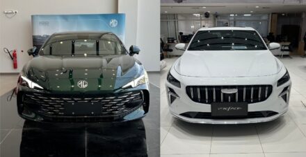 ام جي 7 و جيلي بريفيس 2025 مقارنة الفئة القياسية للسيارتين مقارنة ام جي 7 و جيلي بريفيس المربع نت