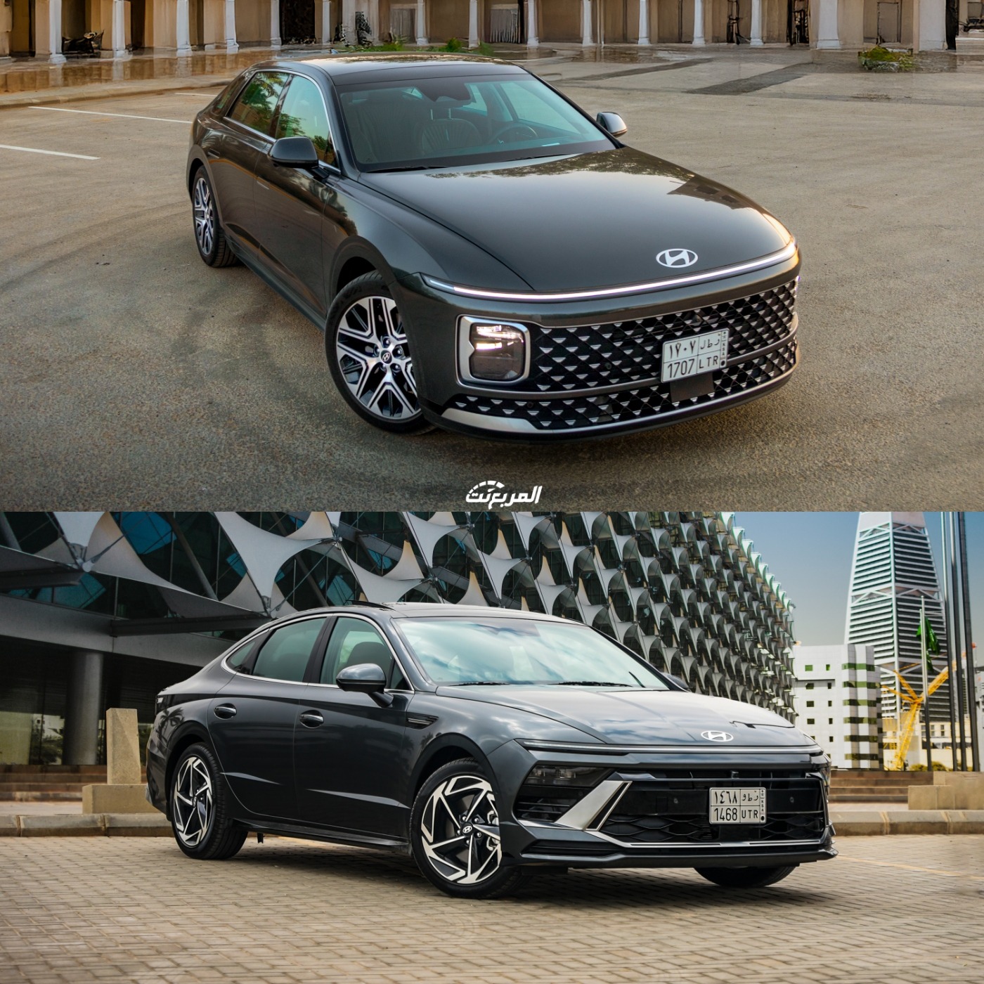 مقارنة هيونداي سوناتا مع أزيرا 2025 بسعر 150,000 ريال 1