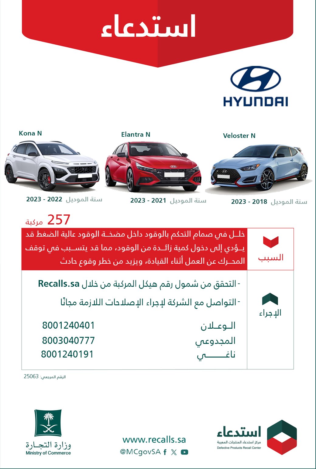 قائمة استدعاءات السيارات بالربع الثاني من 2025 في السعودية.. تعرف عليها 4