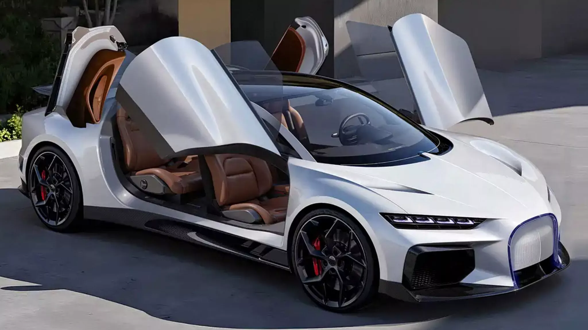 شركة مكانس كهربائية صينية تقلد تصميم بوجاتي في هايبركار جديدة 1