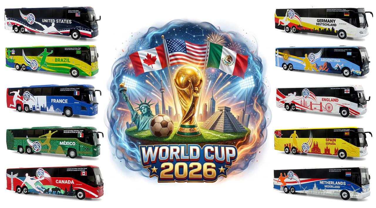 حافلات منتخبات كأس العالم 2026 - 2