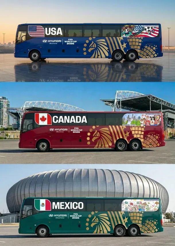 حافلات منتخبات كأس العالم 2026: هل ترتقي لمستوى المونديال أم تتكرر صدمة باص كوراساو المدرسي؟ 3