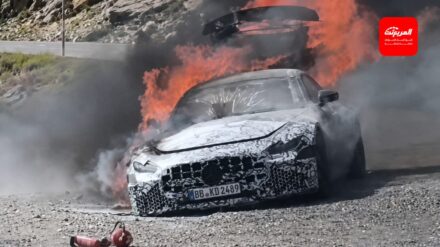 احتراق مرسيدس AMG GT الجديدة بالكامل أثناء اختبارات الطقس الحار 15