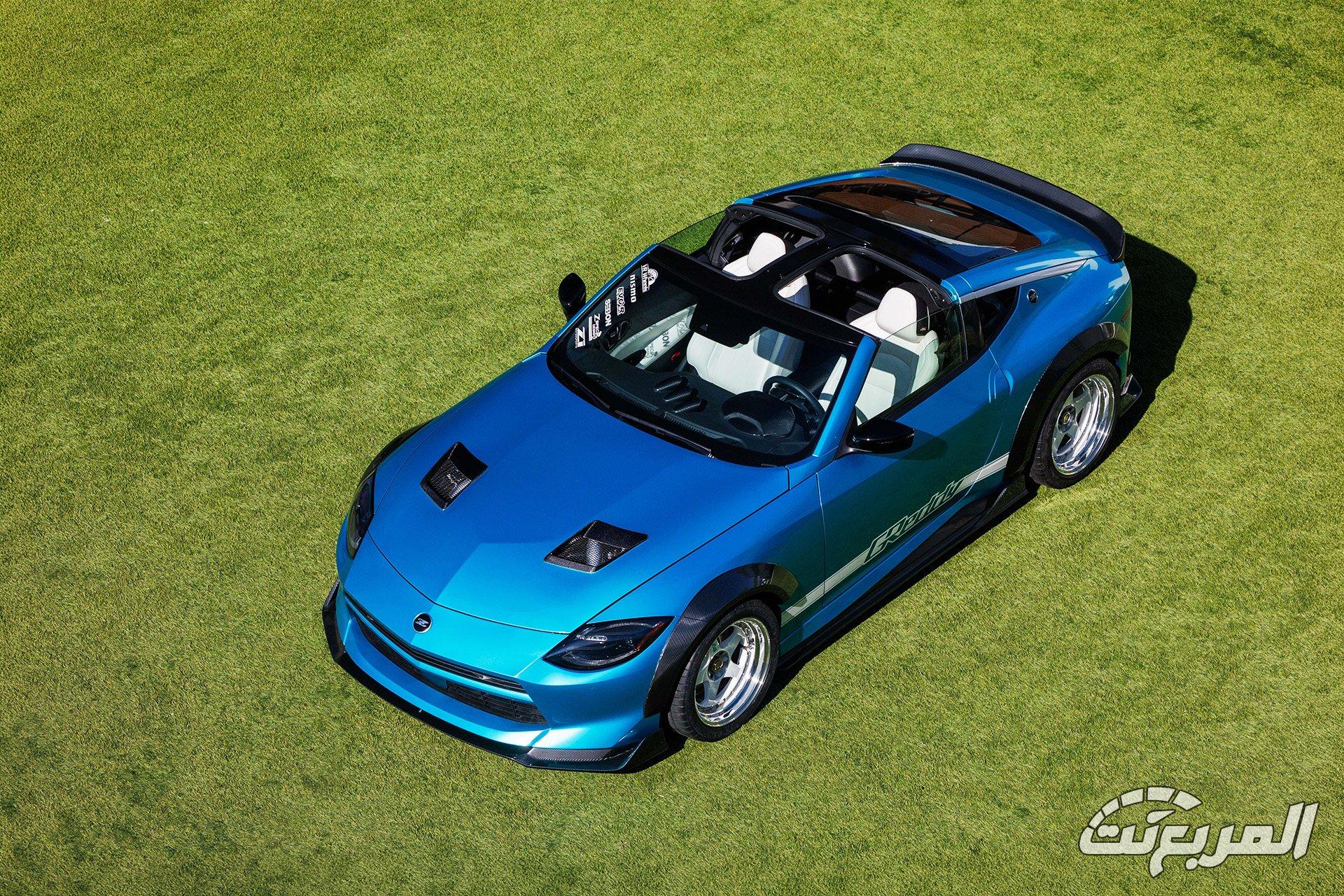 نيسان Z تحصل على نسخة كشف جديدة بألواح سقف يمكن إزالتها Aerial view of the Nissan Z Kaze Concept
