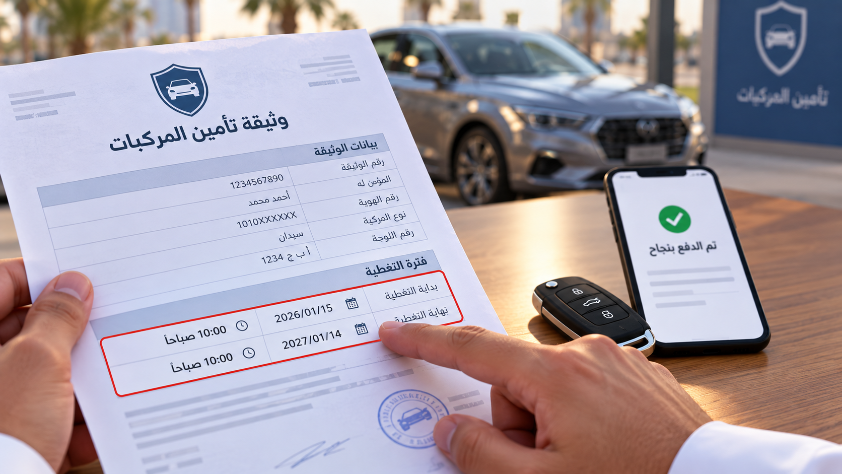 تأمين السيارة عند نقل الملكية: متى تبدأ الوثيقة الجديدة ومن يتحمل الفترة البينية؟ تأمين السيارة عند نقل الملكية: متى تبدأ الوثيقة الجديدة ومن يتحمل الفترة البينية؟