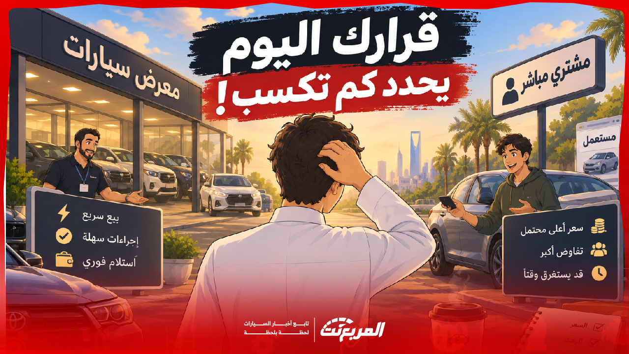 بيع السيارة للمعرض أم لمشتري مباشر؟ متى تكسب ومتى تخسر؟