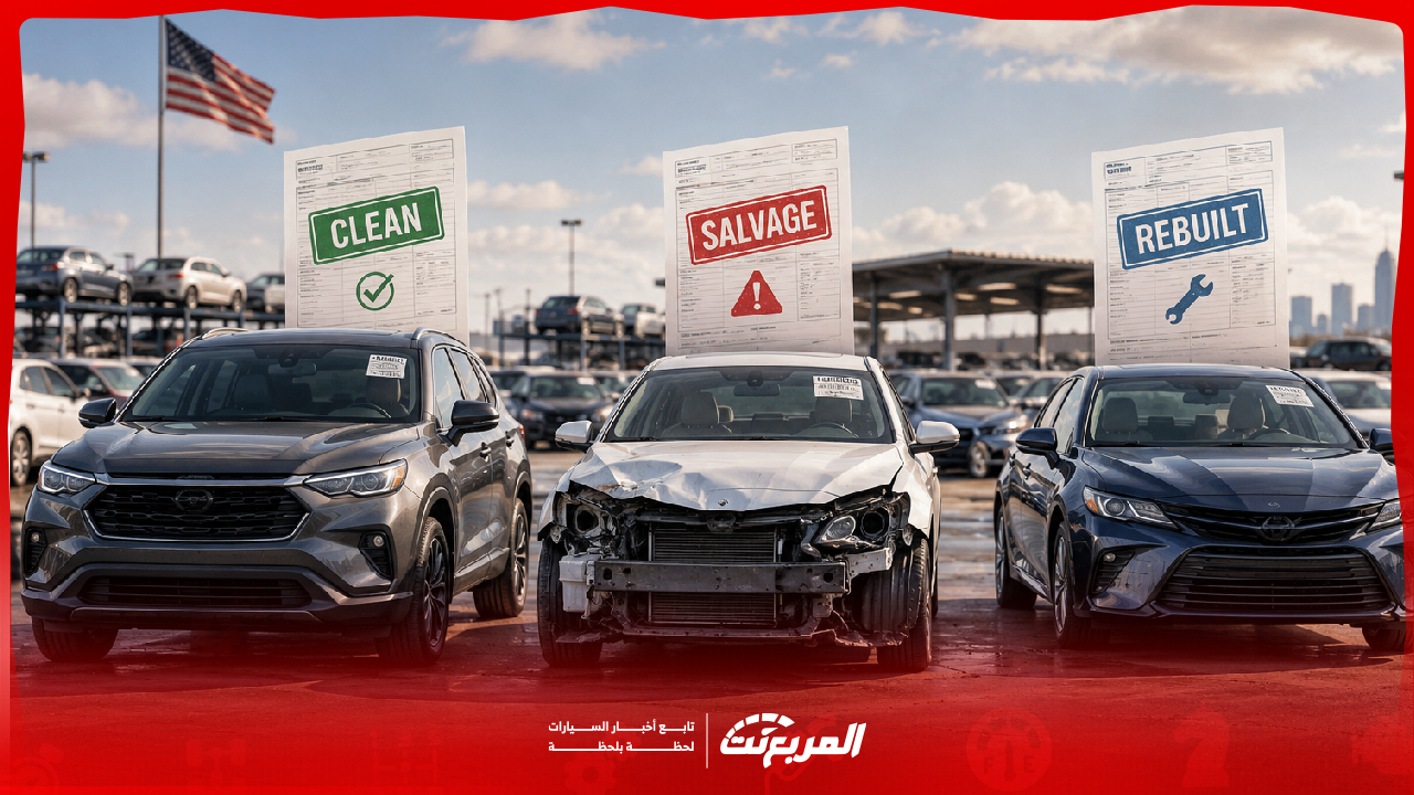سيارات المزادات الأمريكية: ما الفرق بين Clean وSalvage وRebuilt؟