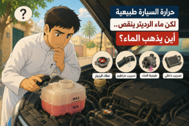 حرارة السيارة طبيعية لكن ماء الرديتر ينقص.. أين يذهب الماء؟