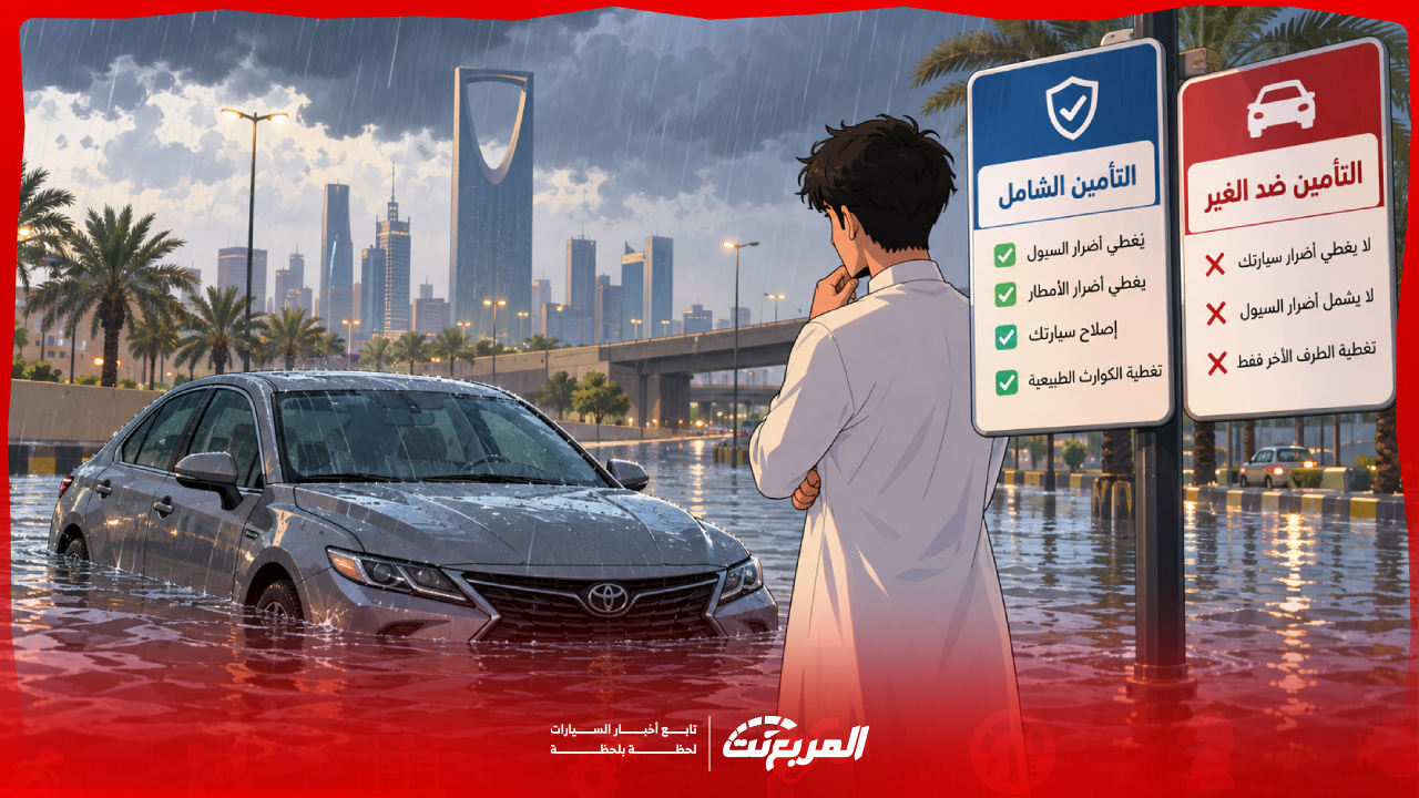 سيارتك تضررت من السيل.. هل يعوضك التأمين ضد الغير أم الشامل فقط؟