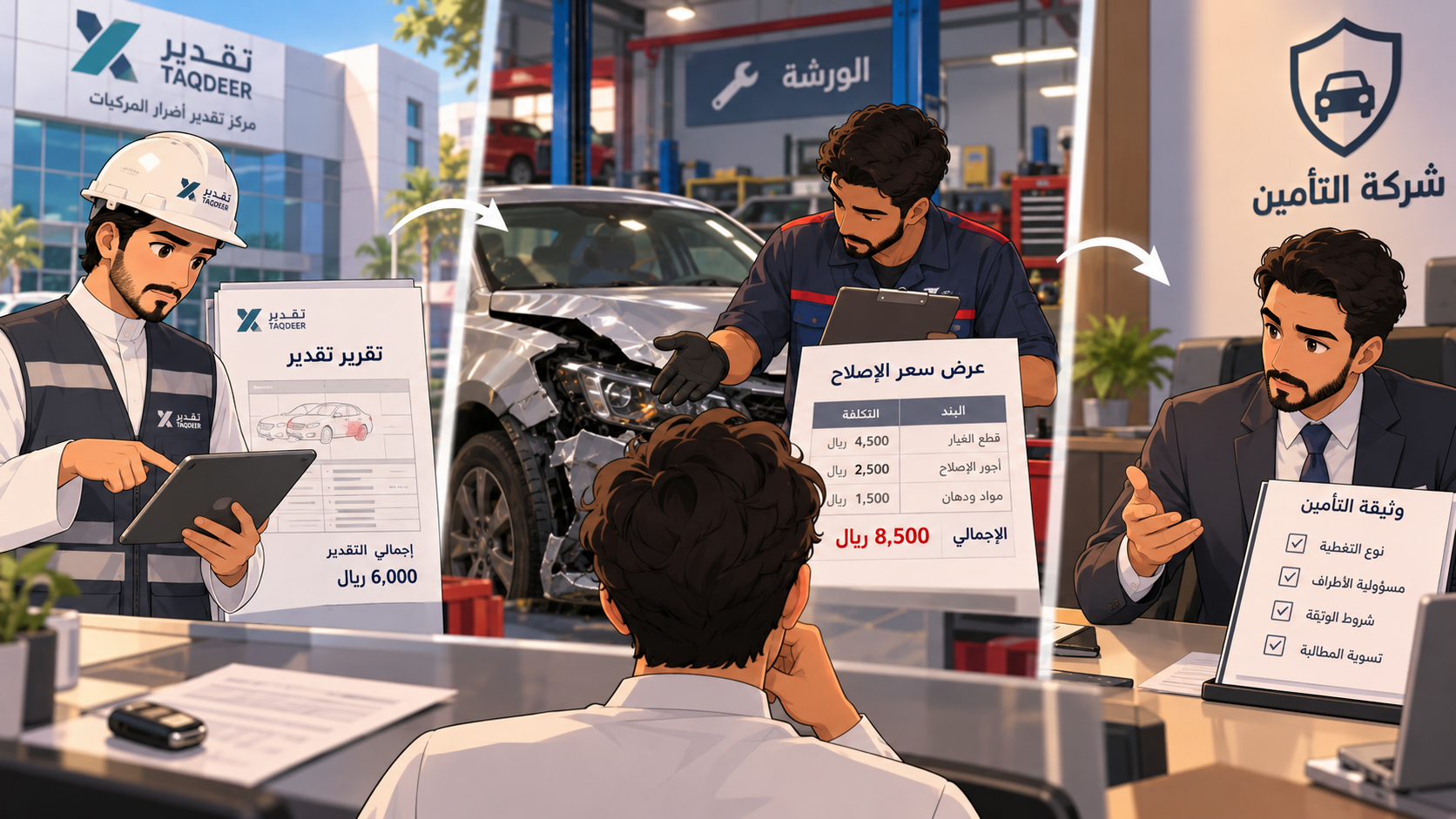 تقرير تقدير أقل من تكلفة الورشة.. كيف تتعامل مع فرق إصلاح السيارة؟ تقرير تقدير أقل من تكلفة الورشة.. كيف تتعامل مع فرق إصلاح السيارة؟