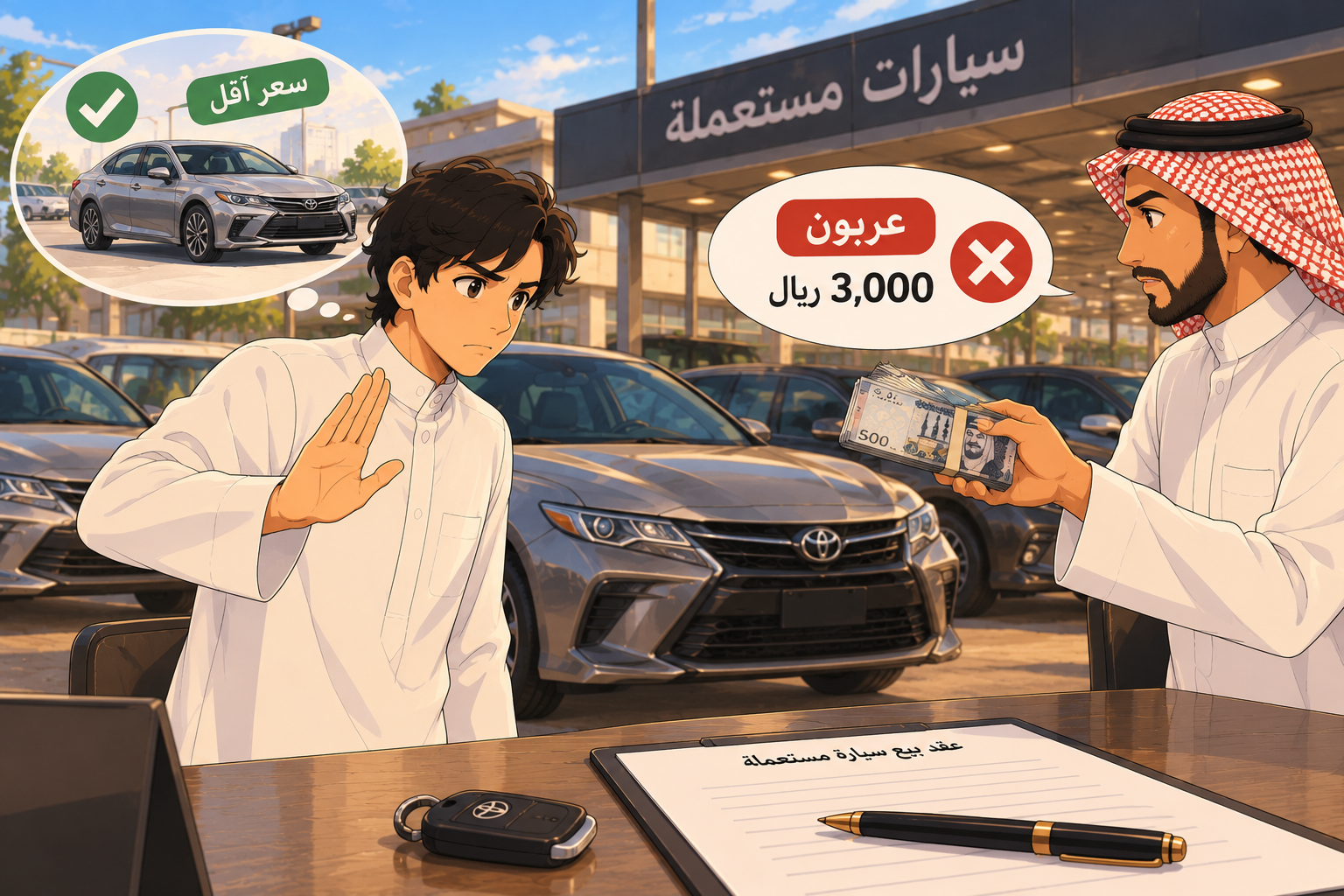 دفعت عربون السيارة المستعملة ثم تراجع أحد الطرفين.. من يحق له المبلغ؟ دفعت عربون السيارة المستعملة ثم تراجع أحد الطرفين.. من يحق له المبلغ؟ 1