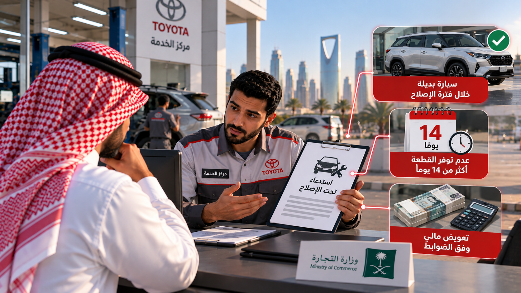 تأخر إصلاح استدعاء السيارة في السعودية.. ماذا تفعل إذا لم تتوفر القطعة لدى الوكيل؟