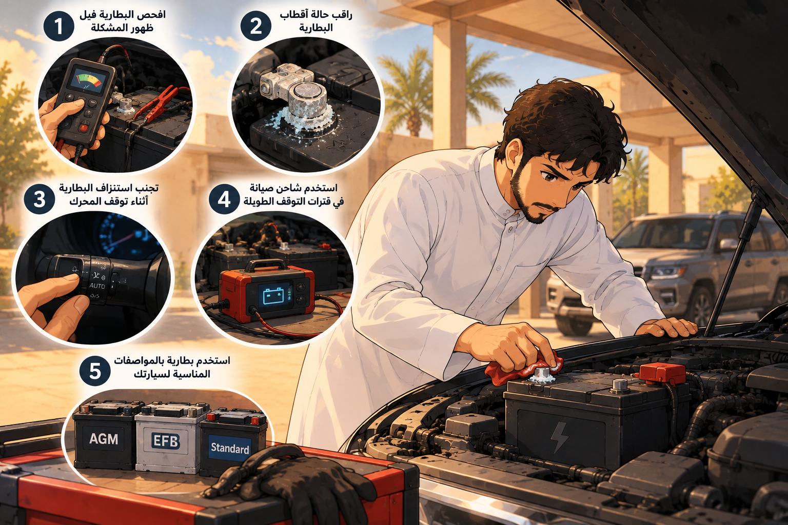 لمبة البطارية لم تظهر لكن السيارة تتأخر في التشغيل.. كيف تكتشف ضعف البطارية مبكرًا؟ لمبة البطارية لم تظهر لكن السيارة تتأخر في التشغيل.. كيف تكتشف ضعف البطارية مبكرًا؟