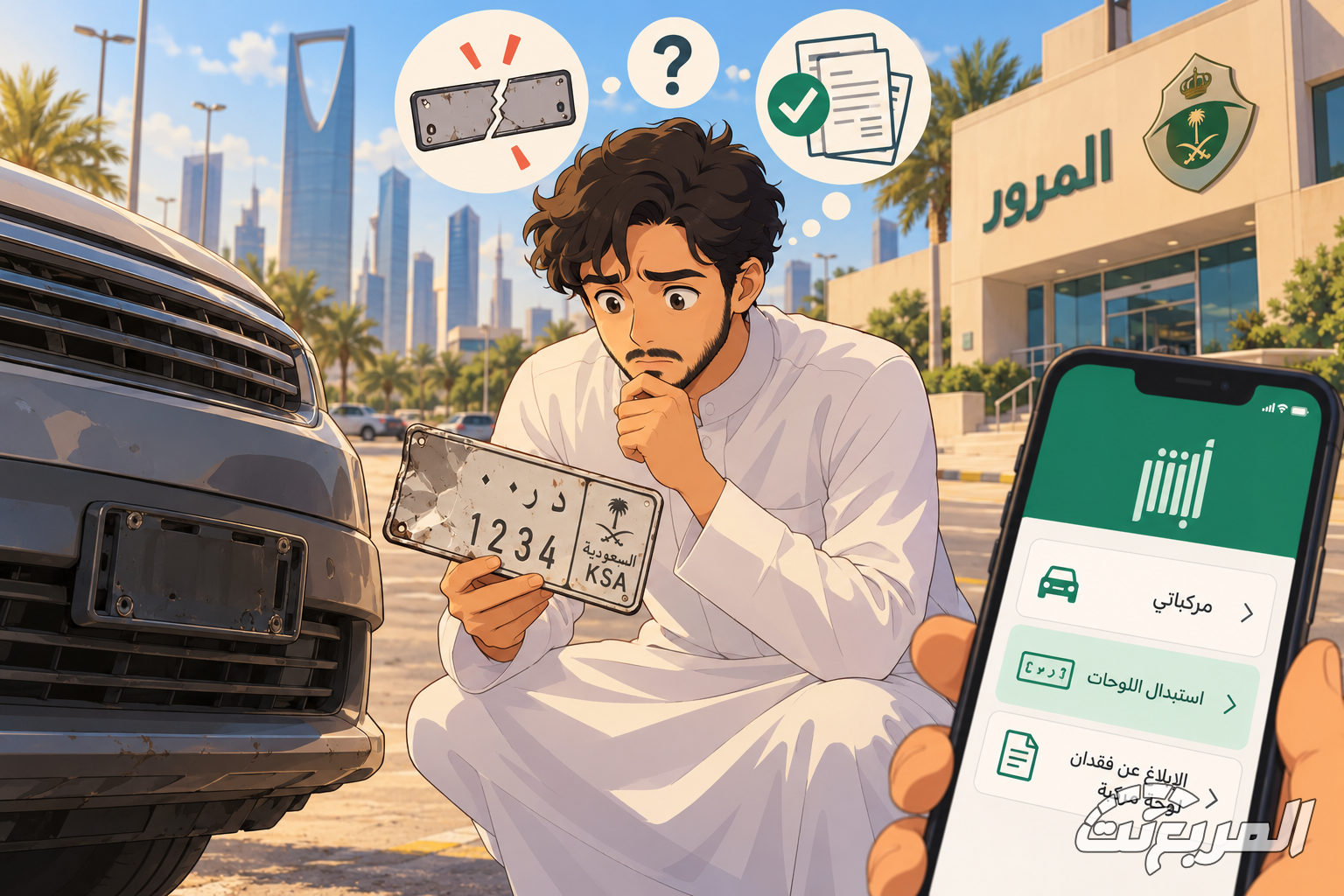 لوحات السيارة تالفة أو مفقودة .. ماذا تفعل قبل أن تتحول إلى مخالفة؟