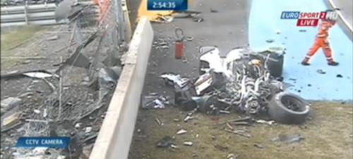 تحطم سيارة أودي R18 e-tron quattro في تدريبات سباق لومانس