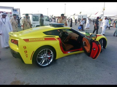 مطافي دبي تستخدم شفرولية كورفيت 2014 الجديدة “بالصور” Chevrolet Corvette 2014