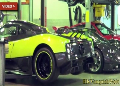 " بالفيديو" خمس سيارات باجانى غريبة الشكل يتم تصويرها فى ورشة بهونغ كونغ 3