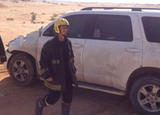 “بالصور” مواطن يصدم ناقتين قيمتهم 800 الف ريال سعودي ولا اصابات