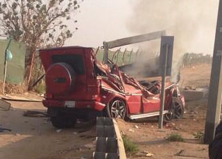 “بالصور” حادث مرسيدس G65 مروع جداً في مدينة الرياض ينهي حياة ابن رجل اعمال شهير