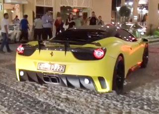 “فيديو”: فيراري مانسوري سيراكوسا 458 تسير بشوارع دبي