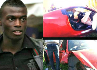 “بالصور” شاهد حادث تحطم فيراري لاعب نادي ميلان الايطالي مباي نيانغ