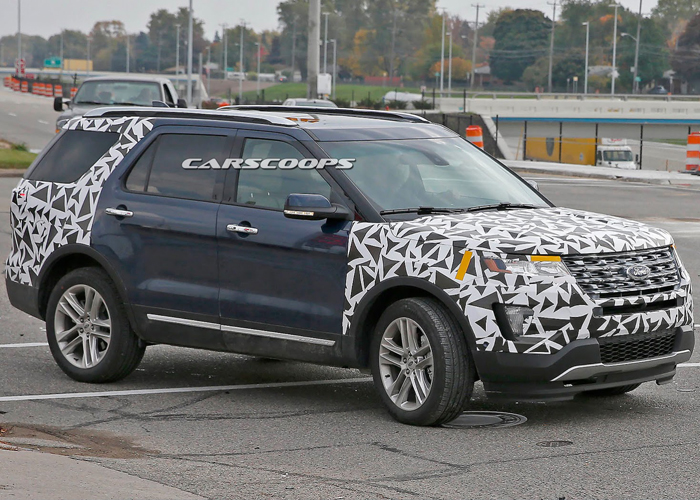 “بالصور” فورد اكسبلورر 2016 تظهر بالتصميم النهائي مع محركات تيربو جديدة Ford Explorer