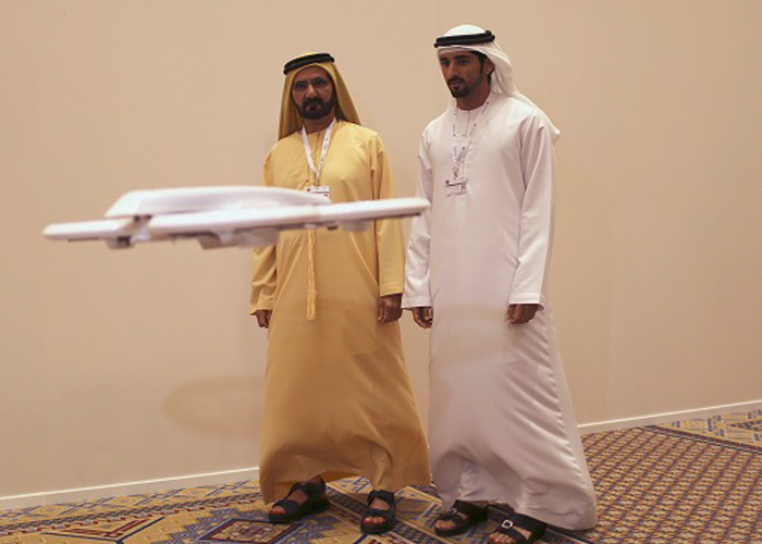 “صورة” بدء استعمال الطائرات بدون طيار لنقل المعاملات الحكومية في دبي