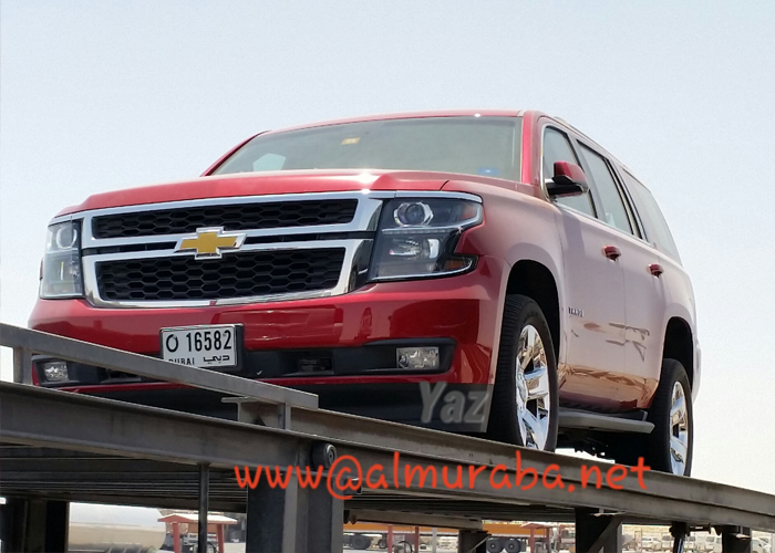 “بالصور” وصول أول سيارتين جمس يوكن 2015 وشفرولية تاهو 2015 الى السعودية للتجربة