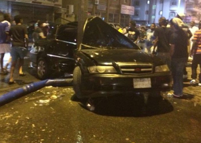 “بالفيديو” حادث تفحيط يتسبب في وفاة شاب وإصابة 3 اخرين في مدينة الدمام